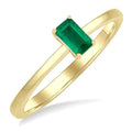 Emerald Shape Gemstone Solitaire Ring