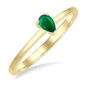 Pear Shape Gemstone Solitaire Ring