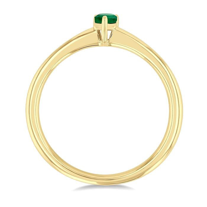 Pear Shape Gemstone Solitaire Ring