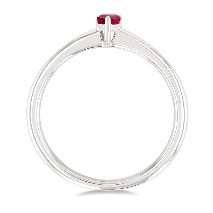 Pear Shape Gemstone Solitaire Ring