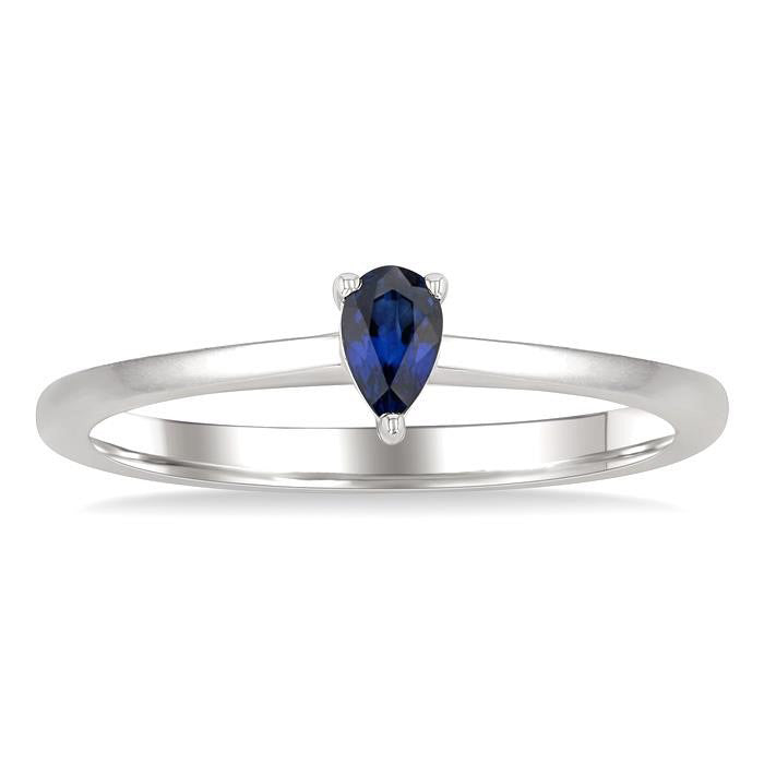 Pear Shape Gemstone Solitaire Ring