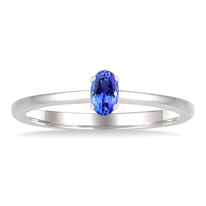 Oval Shape Gemstone Solitaire Ring