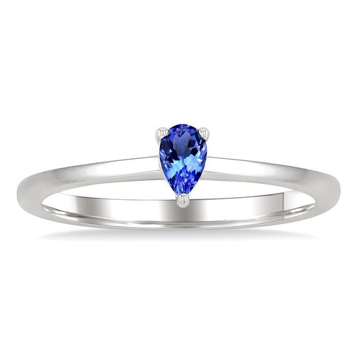 Pear Shape Gemstone Solitaire Ring