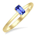 Emerald Shape Gemstone Solitaire Ring