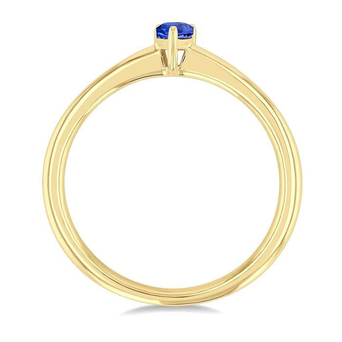 Pear Shape Gemstone Solitaire Ring