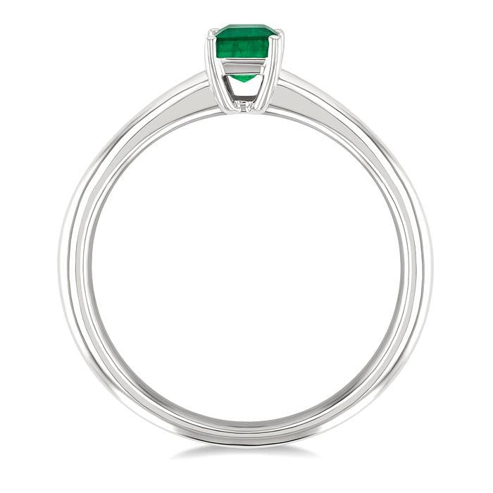 Emerald Shape Gemstone Solitaire Ring