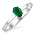 Oval Shape Gemstone Solitaire Ring