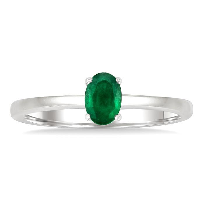 Oval Shape Gemstone Solitaire Ring
