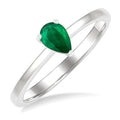 Pear Shape Gemstone Solitaire Ring