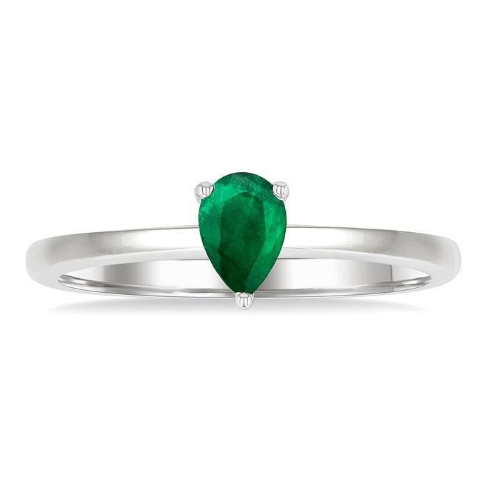 Pear Shape Gemstone Solitaire Ring