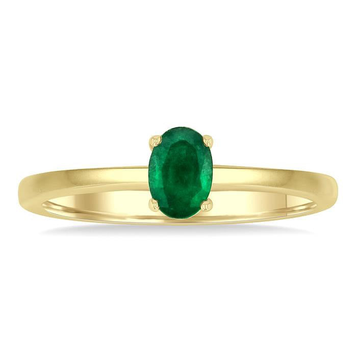 Oval Shape Gemstone Solitaire Ring