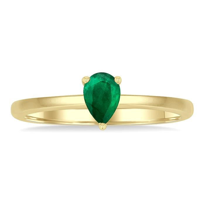 Pear Shape Gemstone Solitaire Ring