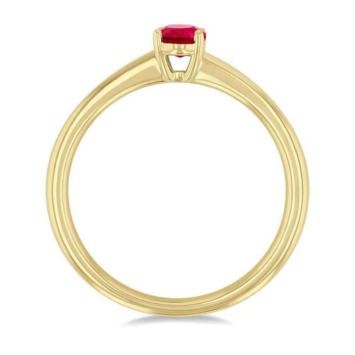 Oval Shape Gemstone Solitaire Ring