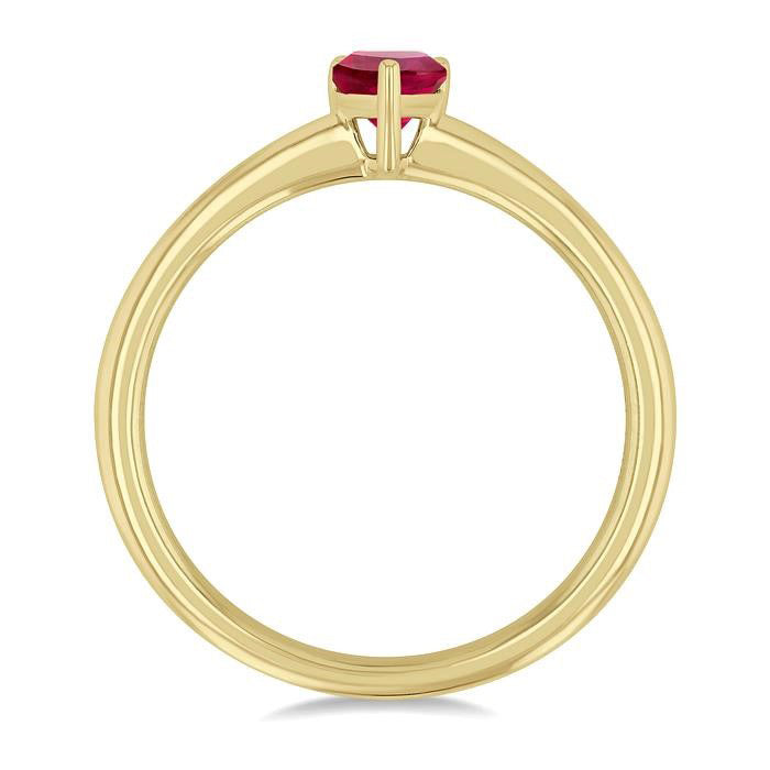 Pear Shape Gemstone Solitaire Ring