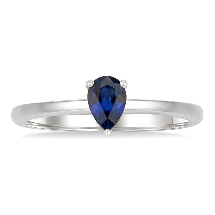 Pear Shape Gemstone Solitaire Ring