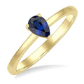 Pear Shape Gemstone Solitaire Ring