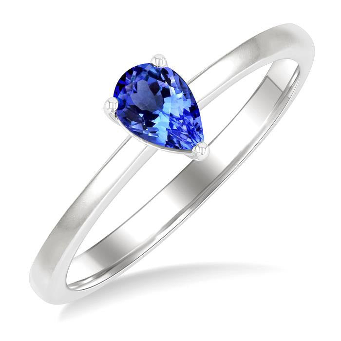 Pear Shape Gemstone Solitaire Ring