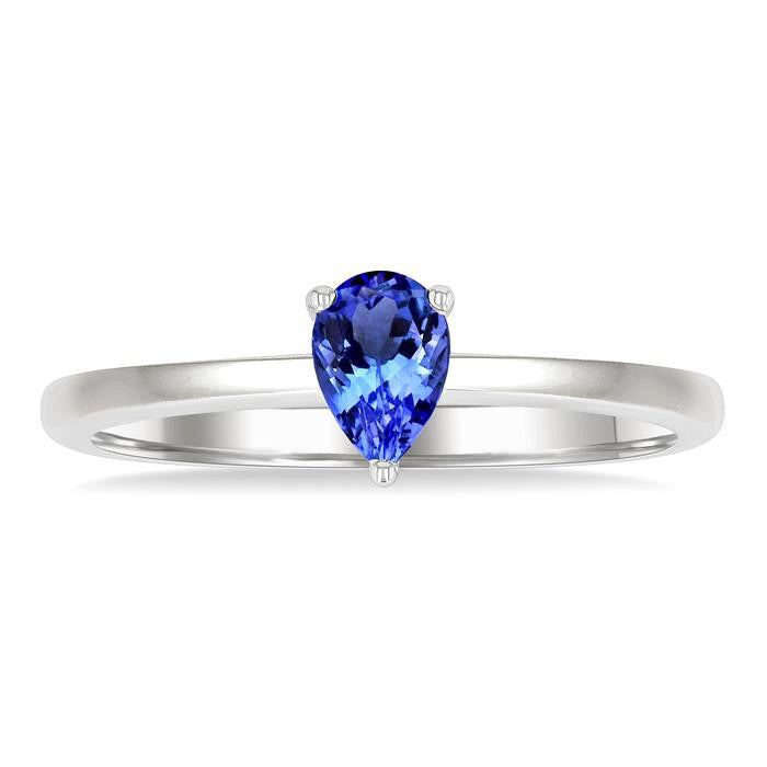 Pear Shape Gemstone Solitaire Ring