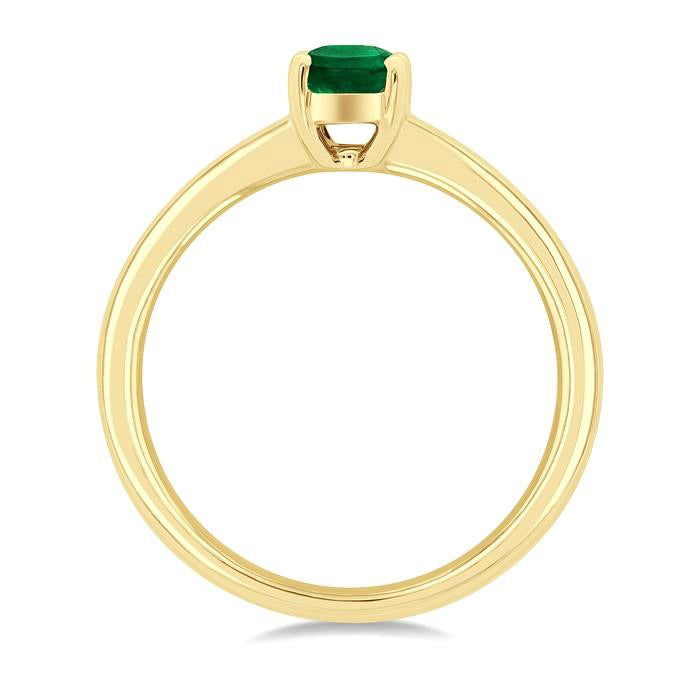 Oval Shape Gemstone Solitaire Ring