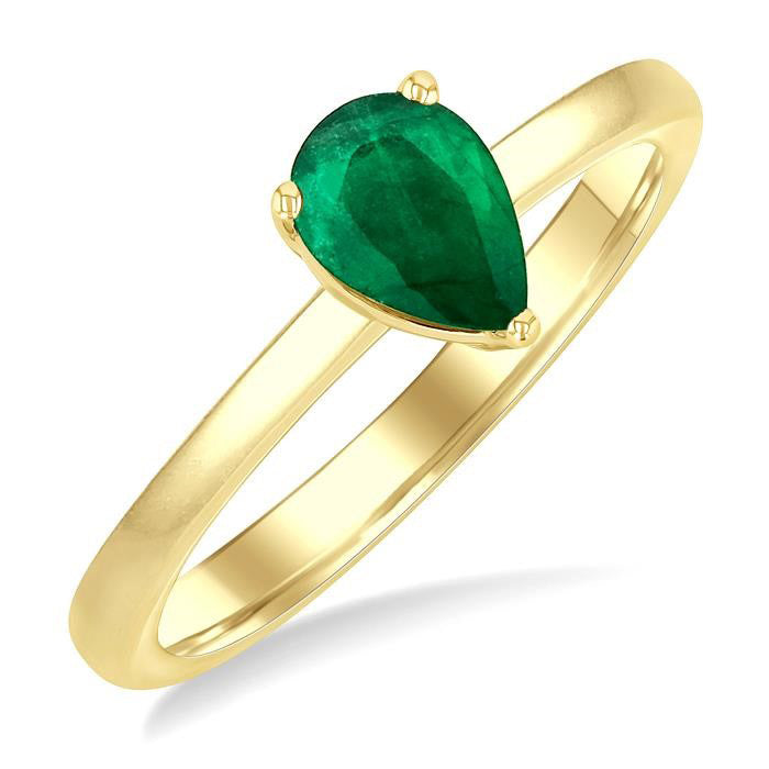 Pear Shape Gemstone Solitaire Ring