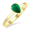 Pear Shape Gemstone Solitaire Ring