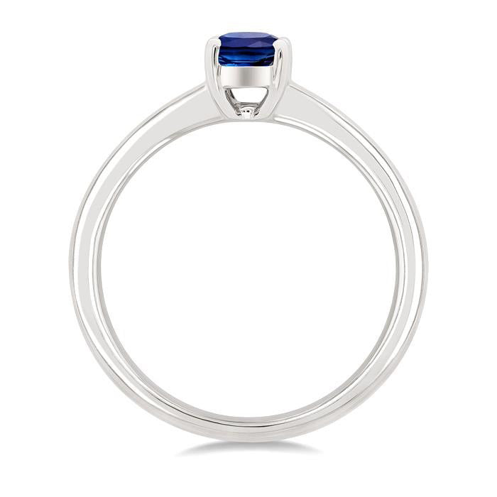 Oval Shape Gemstone Solitaire Ring