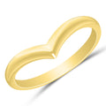 Minimalist Elegance 10K Yellow Gold Chevron Ring