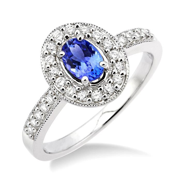 VelVioAr 14K White Gold Diamond Ring