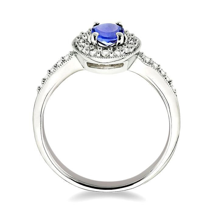 VelVioAr 14K White Gold Diamond Ring
