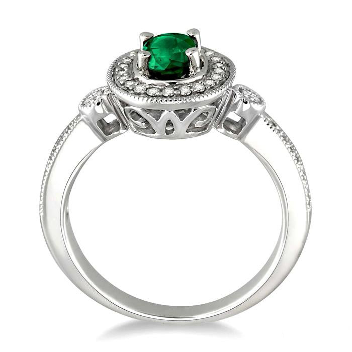 Oval Shape Gemstone & Diamond Ring