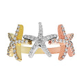 Diamond Triple Star Fish Ring