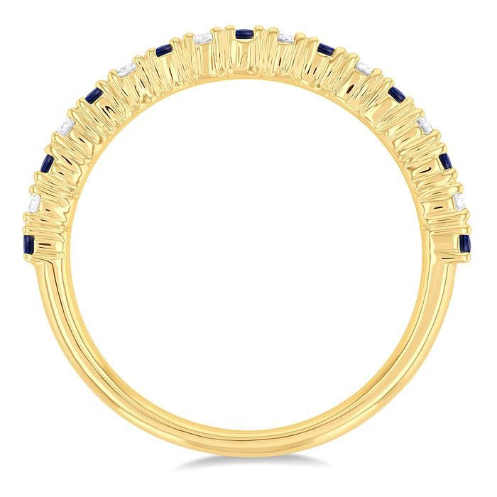 Gemstone & Petite Diamond Band