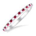 Gemstone & Petite Diamond Band