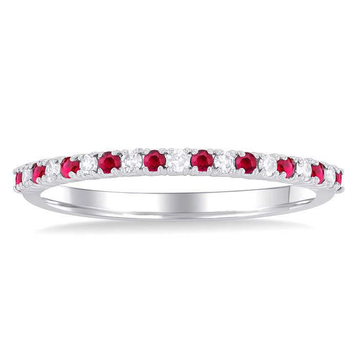 Gemstone & Petite Diamond Band