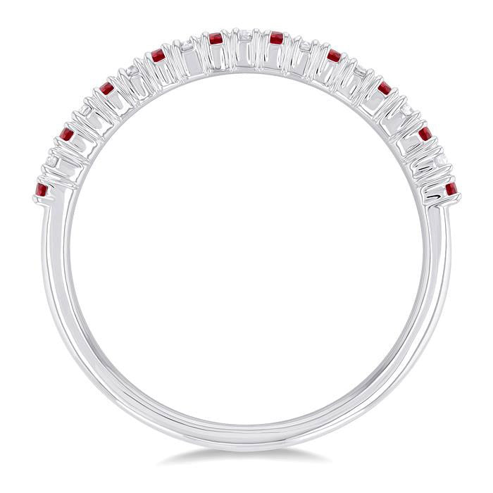 Gemstone & Petite Diamond Band