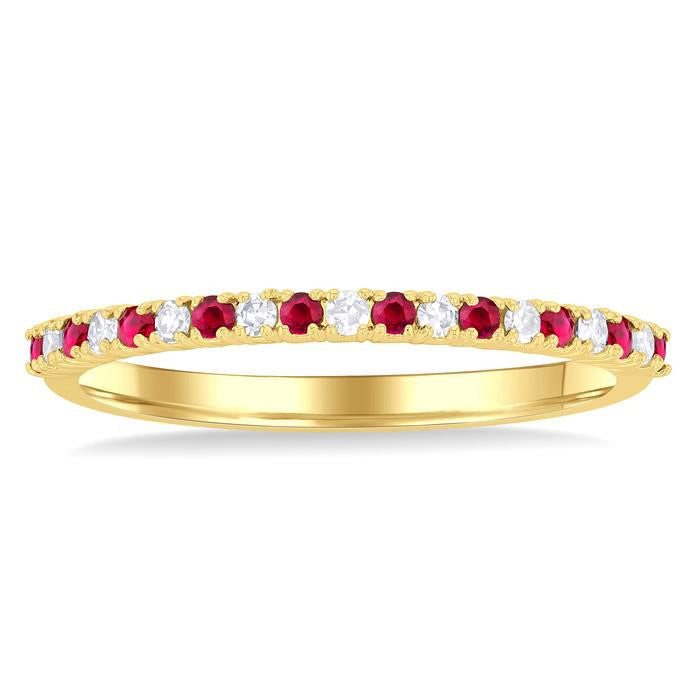 Gemstone & Petite Diamond Band