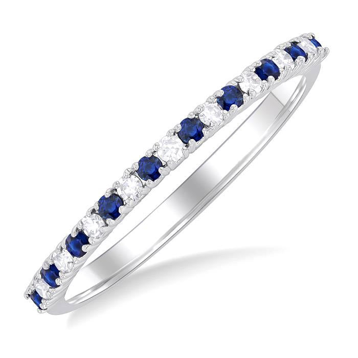 Gemstone & Petite Diamond Band