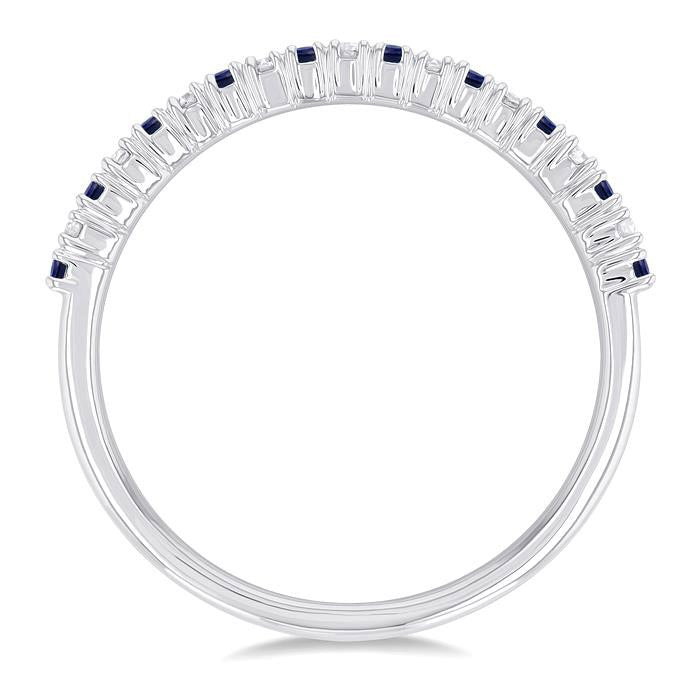 Gemstone & Petite Diamond Band
