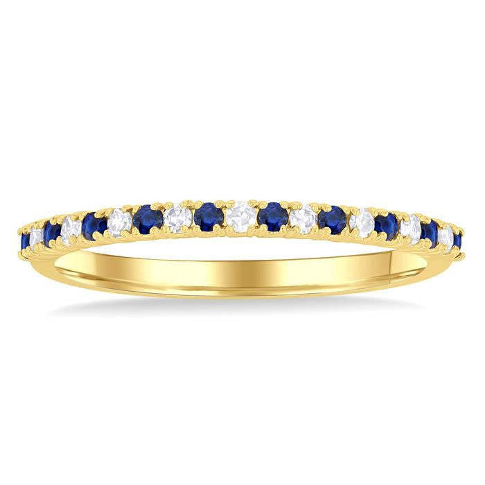 Gemstone & Petite Diamond Band