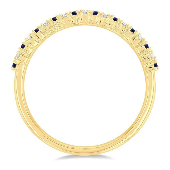 Gemstone & Petite Diamond Band