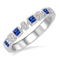 Lyric Antigua Luxe Princess Shape Gemstone & Diamond Band