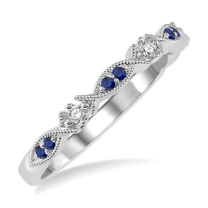 Alternate Gemstone & Diamond Band