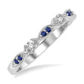 Alternate Gemstone & Diamond Band