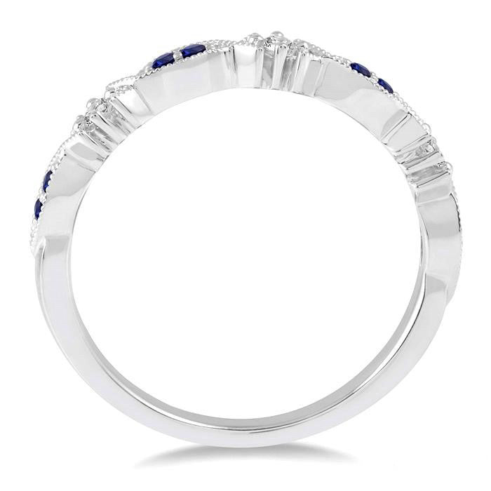 Alternate Gemstone & Diamond Band