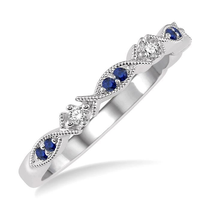 Alternate Gemstone & Diamond Band