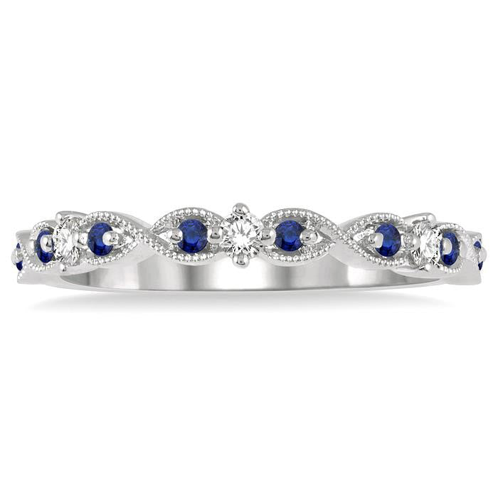 Gemstone & Diamond Wedding Band