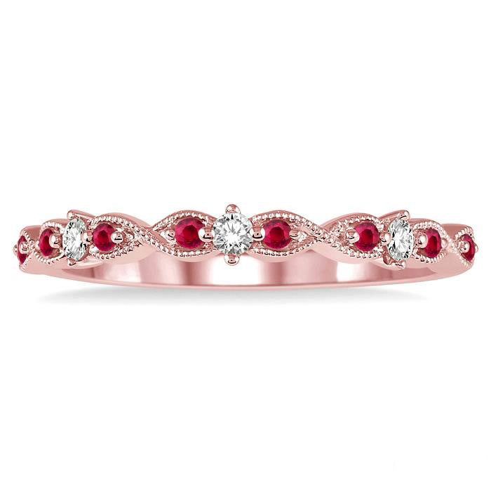 Gemstone & Diamond Wedding Band