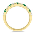 11 Stone Gemstone & Diamond Wedding Band