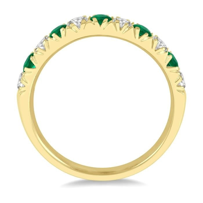 11 Stone Gemstone & Diamond Wedding Band
