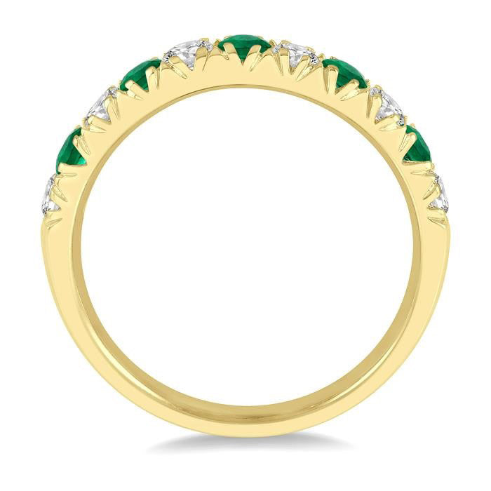 11 Stone Gemstone & Diamond Wedding Band